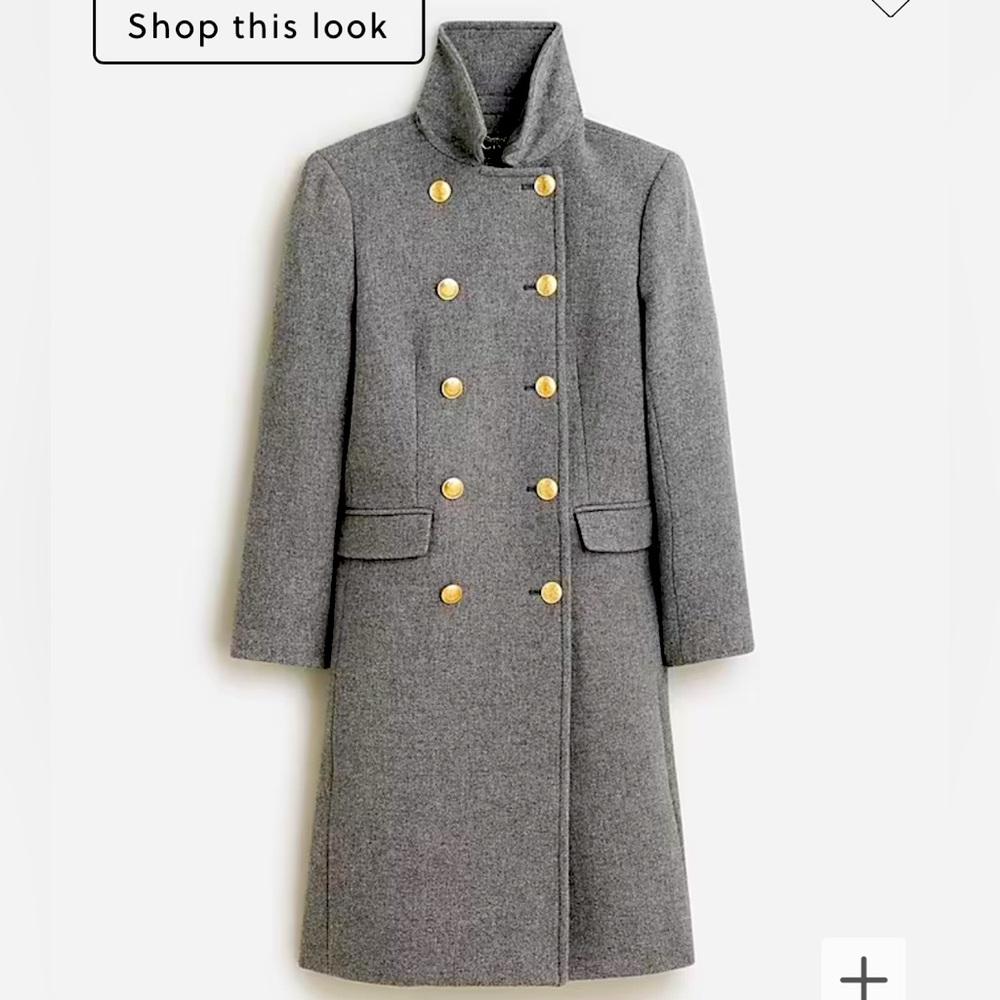 BRAND NEW/ Size 16 - J. Crew Warwick topcoat in Italian stadium-cloth wool blend